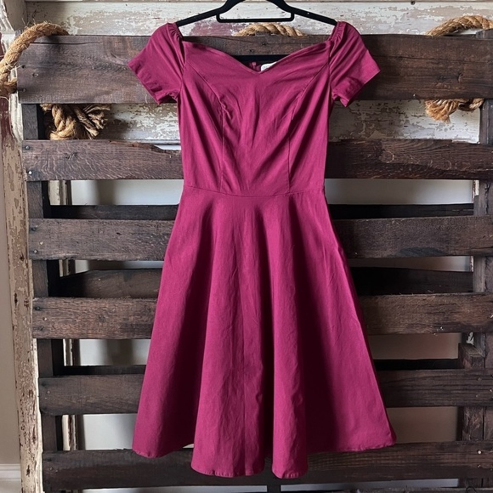 🟠GRACE KARIN Mini Dress in Wine SMALL